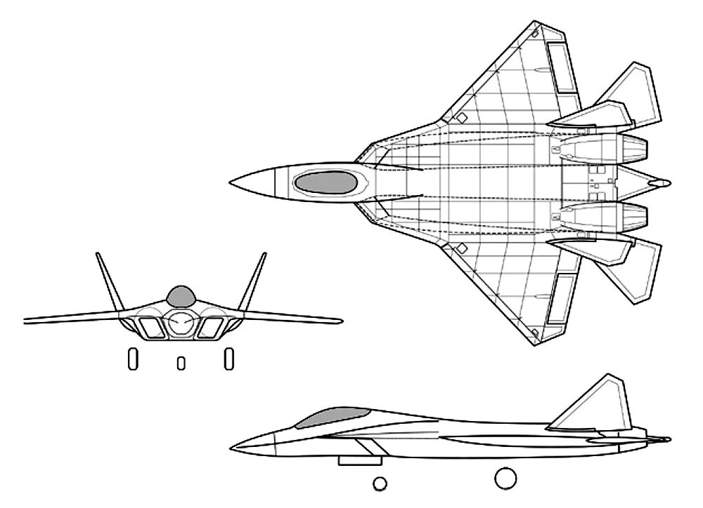 Чертеж истребителя