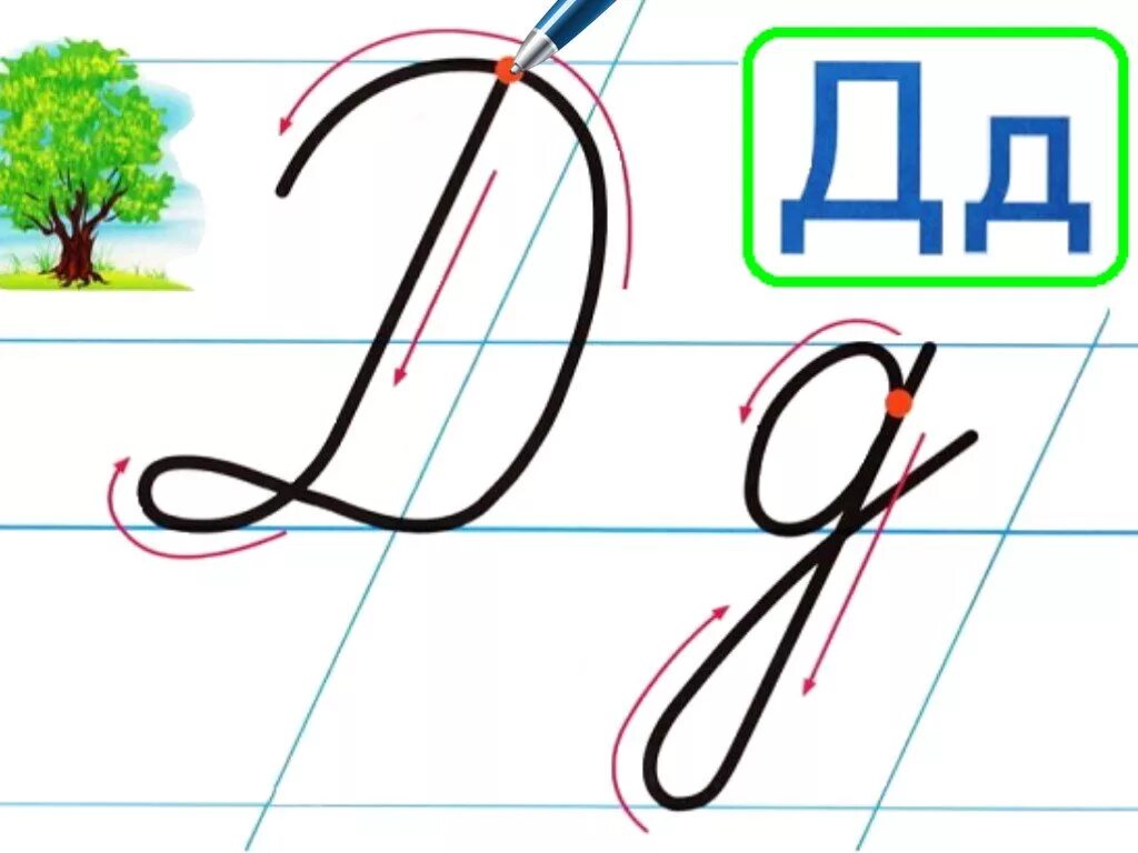 Образец буквы д