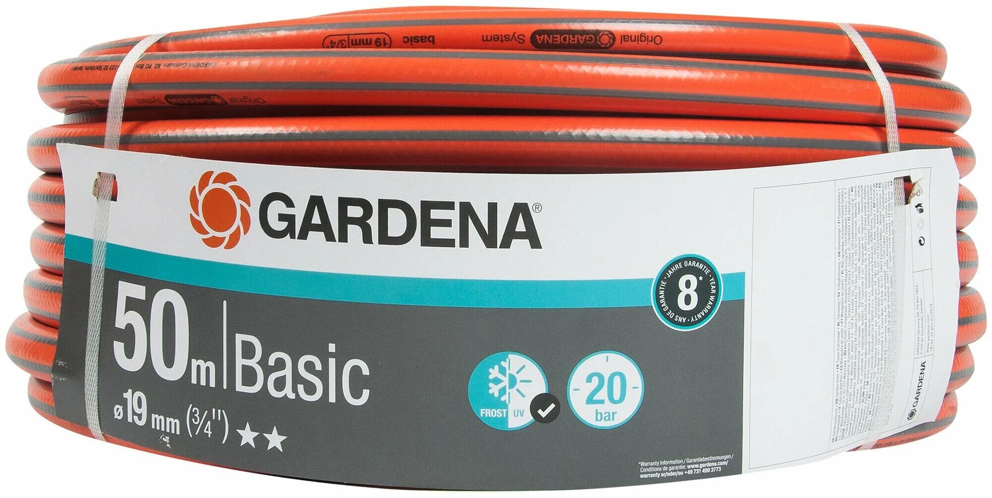 Gardena basic. Шланг для полива gardena basic ø19 мм 50 м, пвх. шланг gardena basic. шланг для полива gardena 34 50 м. шланг для полива gardena basic диаметр 19 мм, 20 м, пвх.