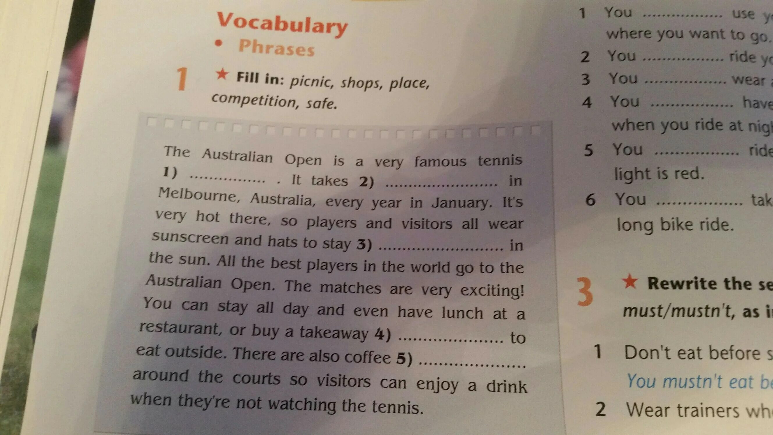 Circle the appropriate Words in the Evening the Tourists ended ответы. Choose a time expression from the list to complete each sentence she never eats meat ответы. Put in some or Flowers ответы we didn't buy. Copy and complete the Table as in the examples decide where each Sport takes place using the list below гдз. Can take place in the