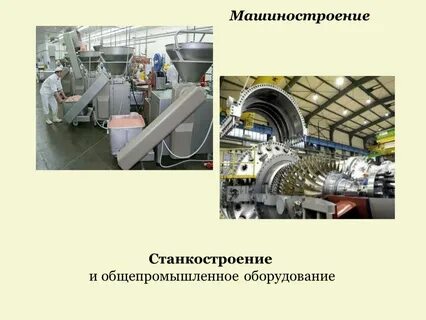 Установите соответствие тяжелое машиностроение станкостроение