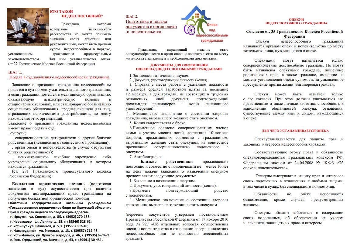 Опека пример
