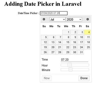Input datepicker