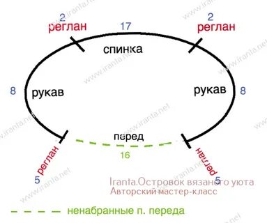 Расчет петель для реглана для детей