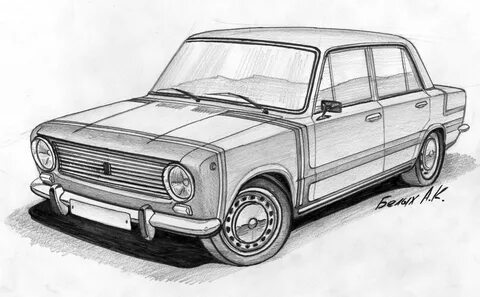 Картинки нарисованных жигулей