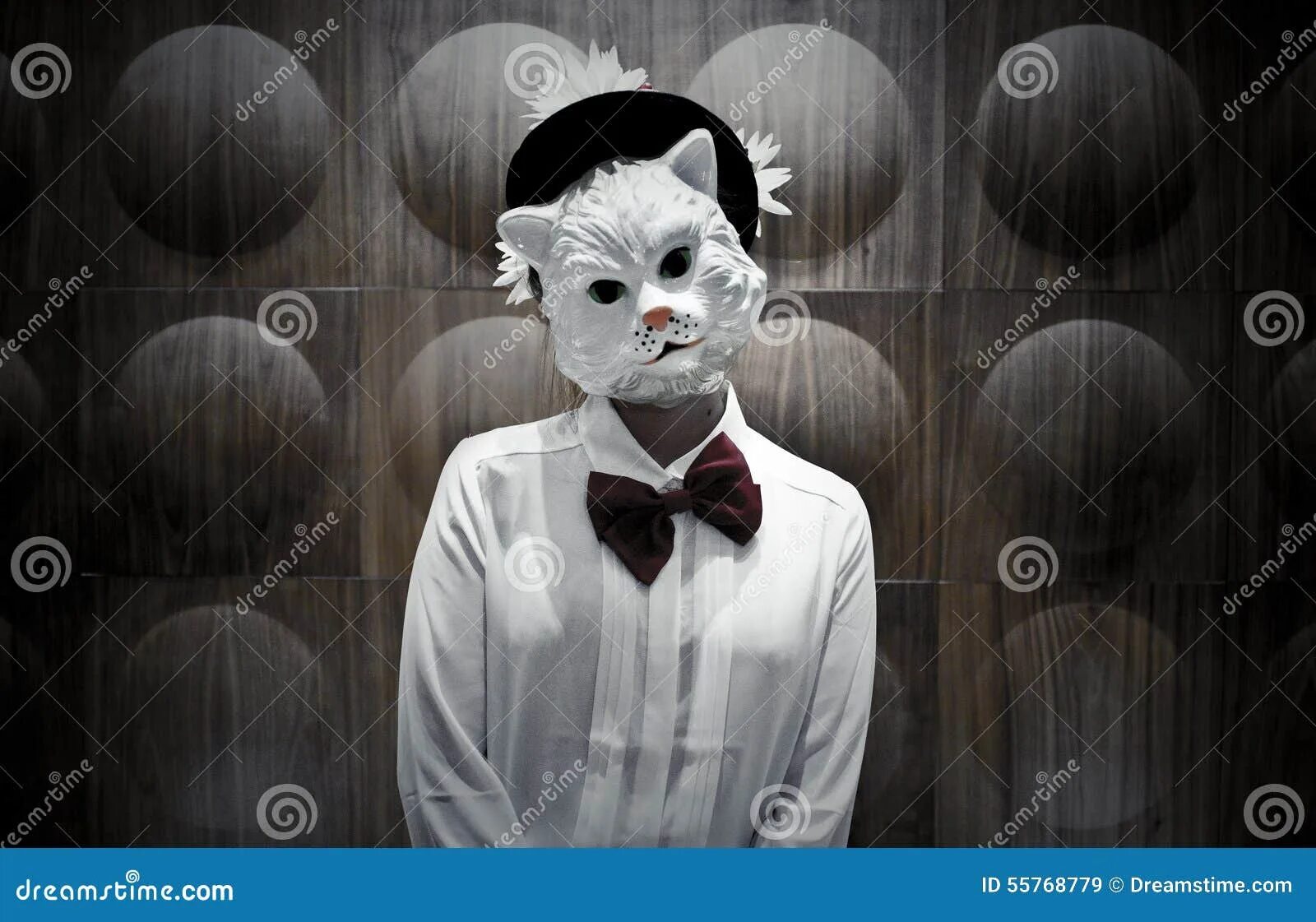 Человек в маске кота. Человек с маской котика. Чел в маске кота. Человек в белой маске кота.