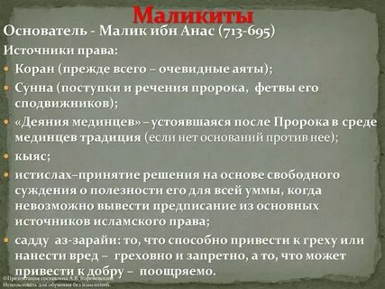 Маликитский мазхаб