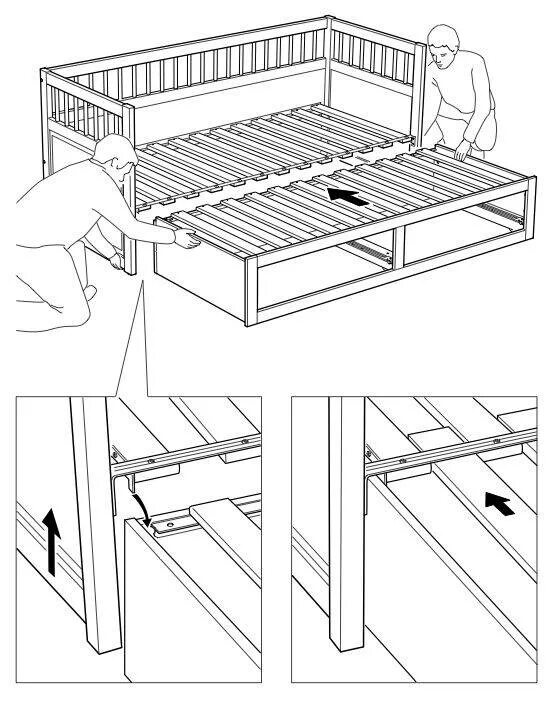 Сборка выдвижной кровати. Ikea hemnes кровать схема сборки. Кровать hemnes ikea сборка. Hemnes ikea кровать чертежи. Кровать ХЕМНЭС икеа сборка.