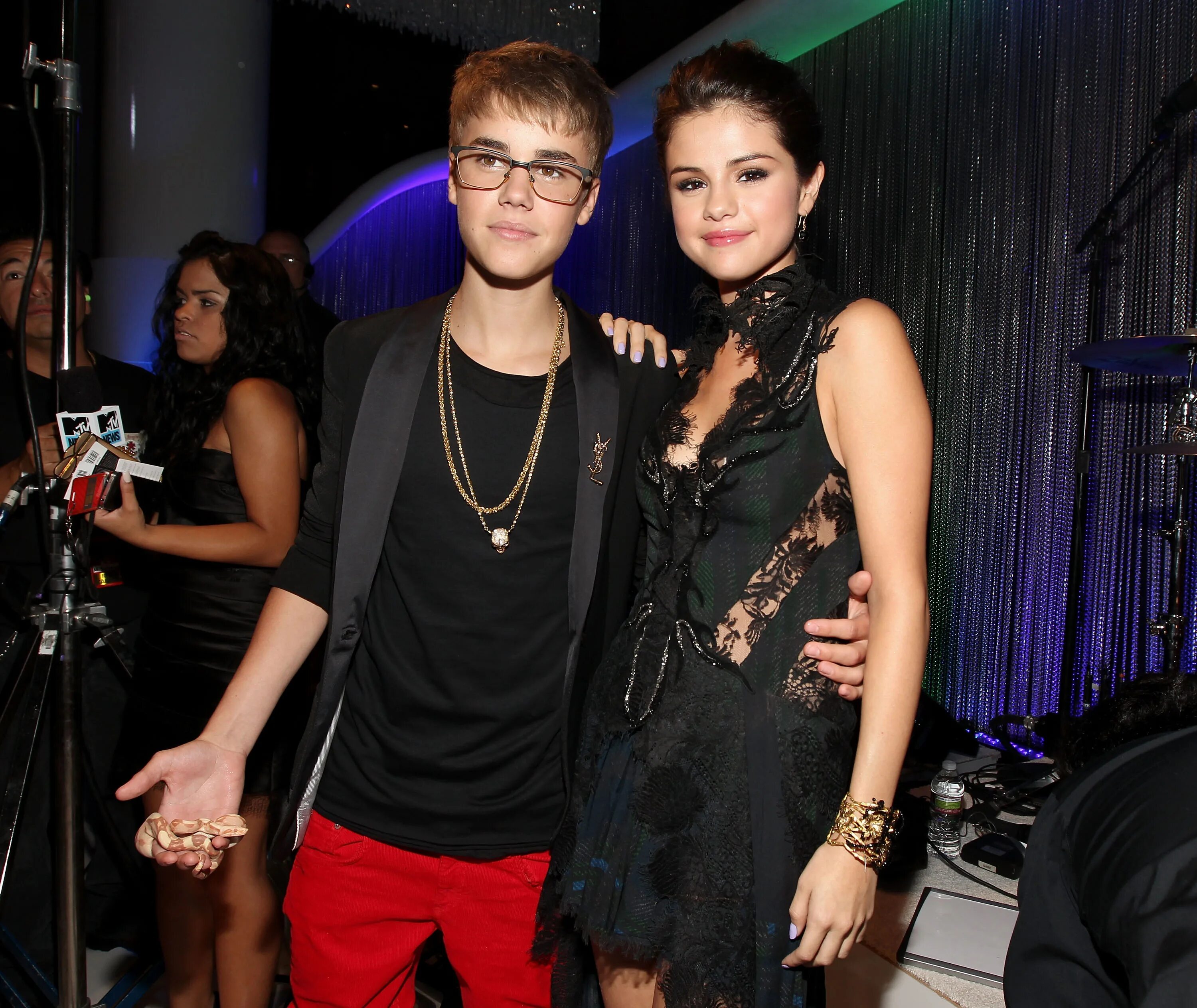 Selena Gomez and Justin Bieber.