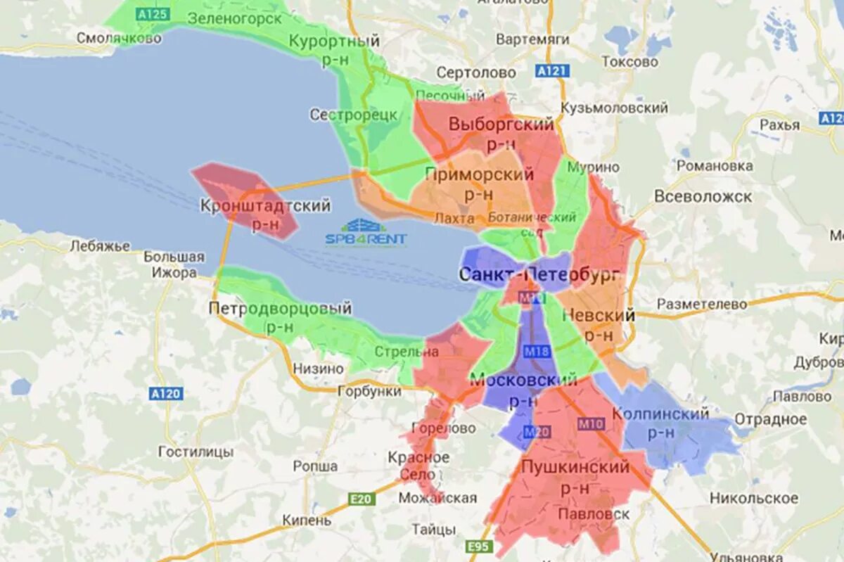 Территория города санкт петербурга на карте. Границы районов Санкт-Петербурга на карте города. Карта районов СПБ С границами. Районы СПБ на карте города с границами. Карта СПБ С районами 2022.