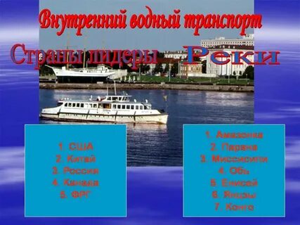 Речной транспорт страны