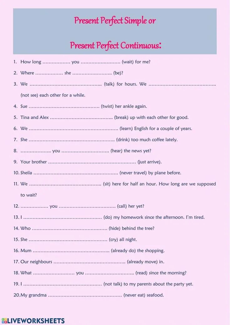 Present perfect present perfect Continuous exercises. Present perfect present perfect Continuous Worksheets. Present perfect present perfect Continuous past simple Worksheets. Past simple past Continuous present perfect exercises. Past simple or present perfect exercises