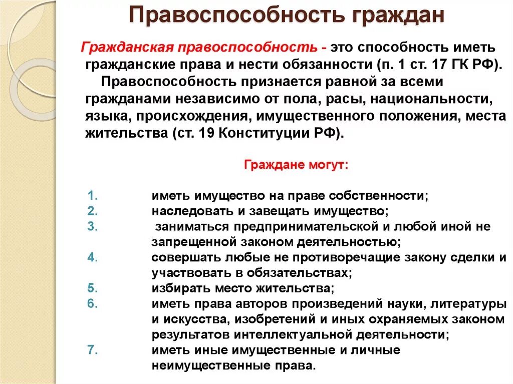 Почему правоспособность граждан не зависит от возраста