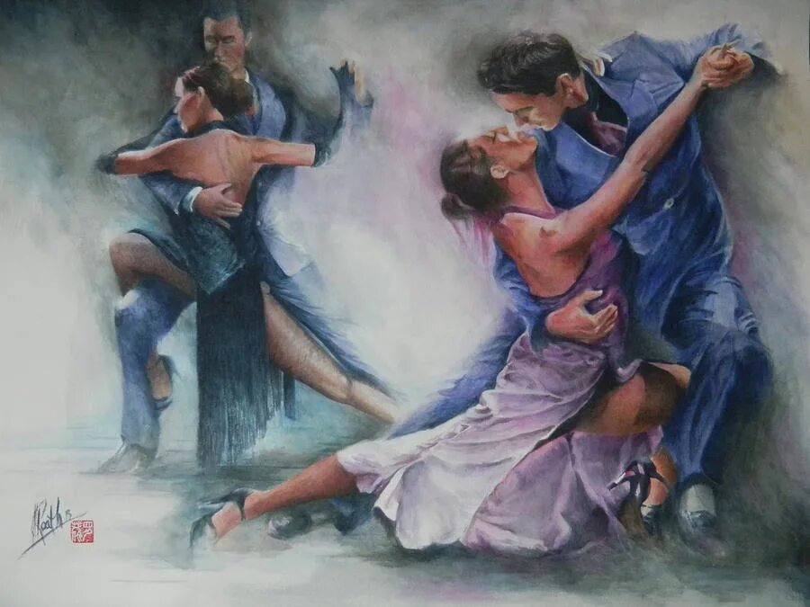 Аргентинское танго милонга арт. Танец в живописи. Танец картины художников. Бальные танцы картины художников.