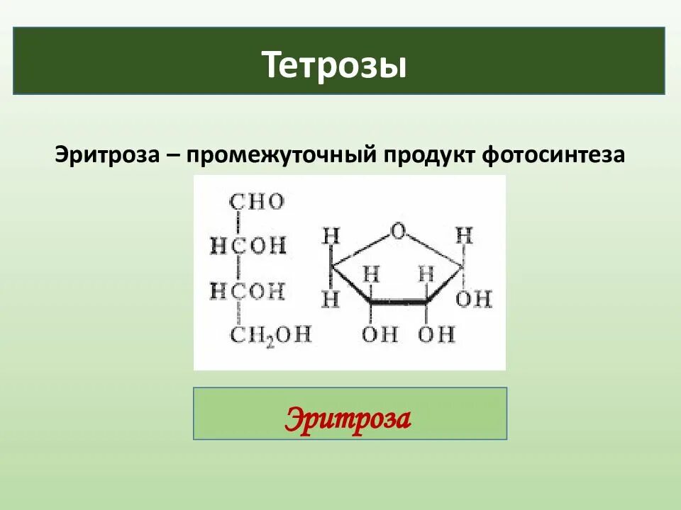 Урок углеводы 10 класс химия. Тетроза эритроза. Формула тетрозы. Эритроза моносахарид. Формулы углеводов 10 класс.