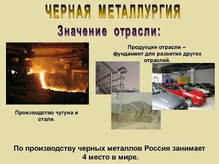 Металлургия это отрасль промышленности