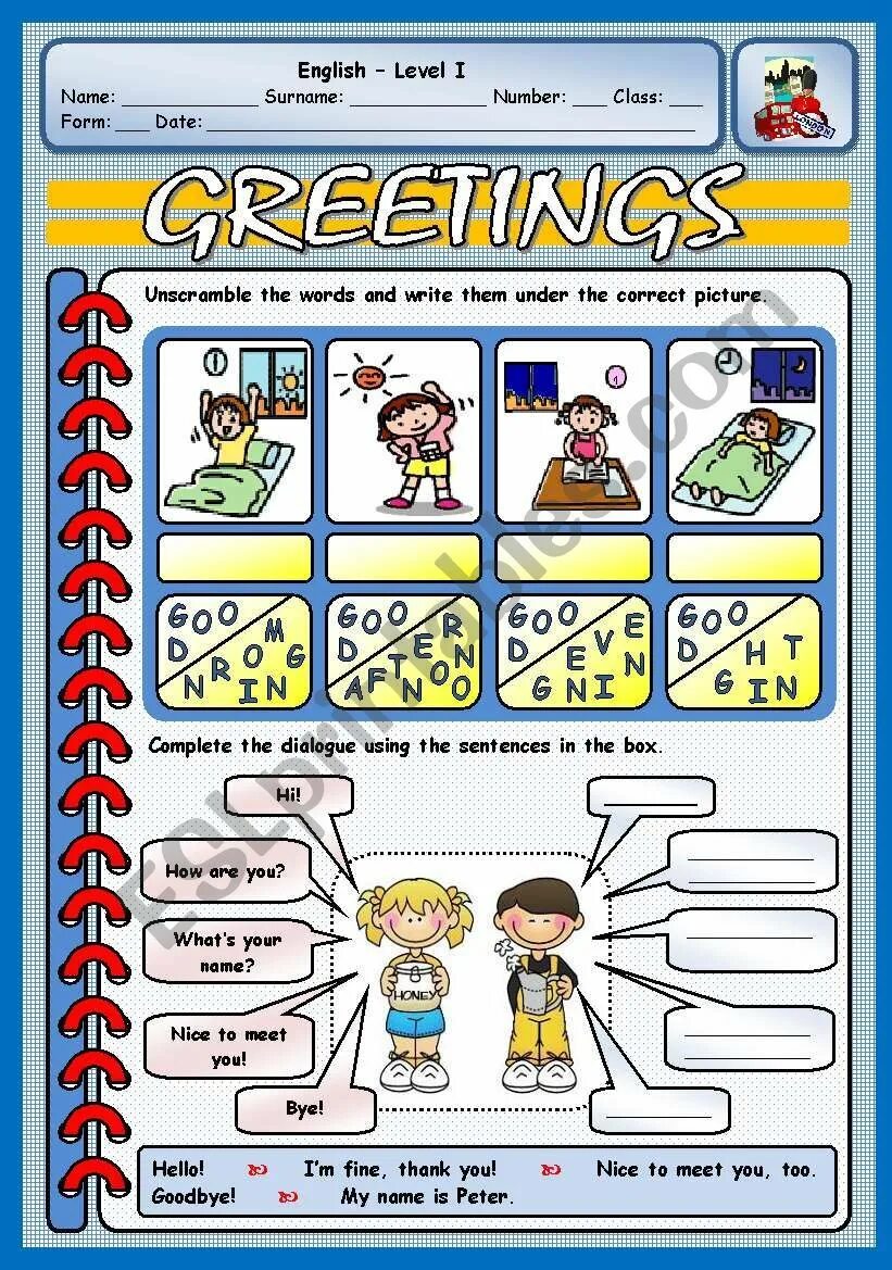 Greetings in English for Kids. English Worksheet Greeting. Greetings Worksheets. Greetings in English Worksheets. Hello задания
