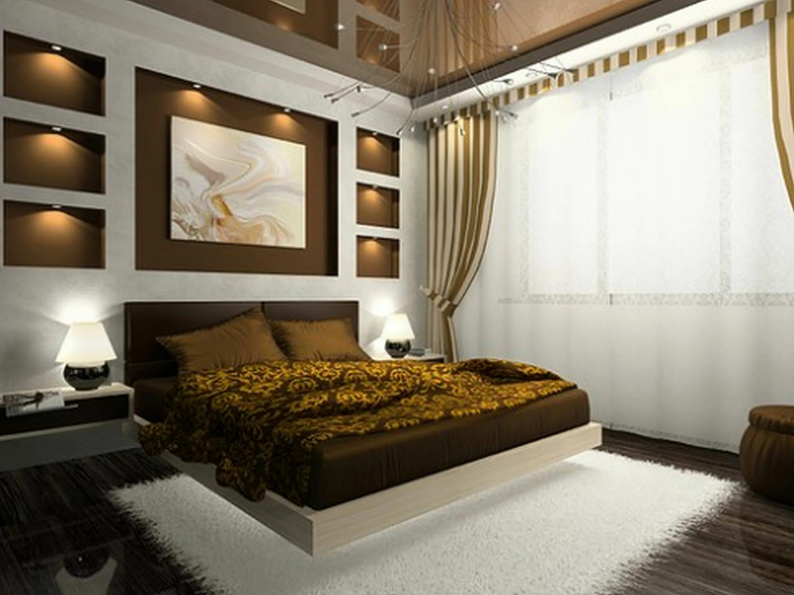 Спальня в современном стиле. Дизайнерская спальня. Дизайнерский интерьер спальни. Интерьеры спальных комнат в современном стиле.