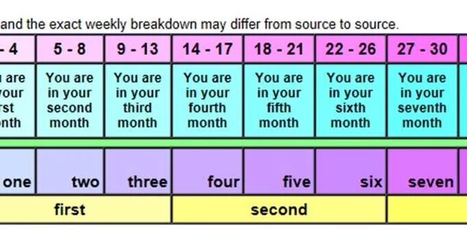 Months of the week. Pregnancy: months vs weeks. How many weeks in a month. How was your week. Be nine перевод