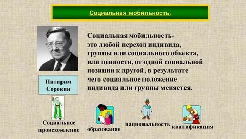 Социальный статус примеры социальной мобильности