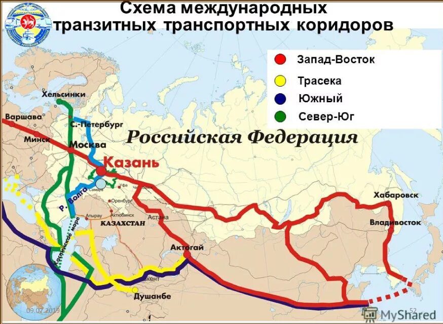 Международный транспортный коридор Восток-Запад.