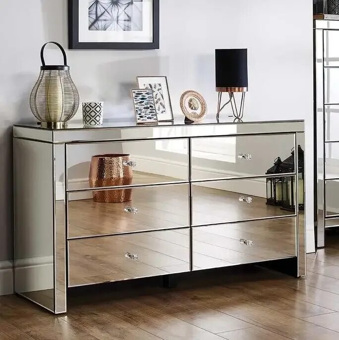 Gojee Mirrored Buffett by Horchow Mirrored furniture, Mirror buffet, Home furn