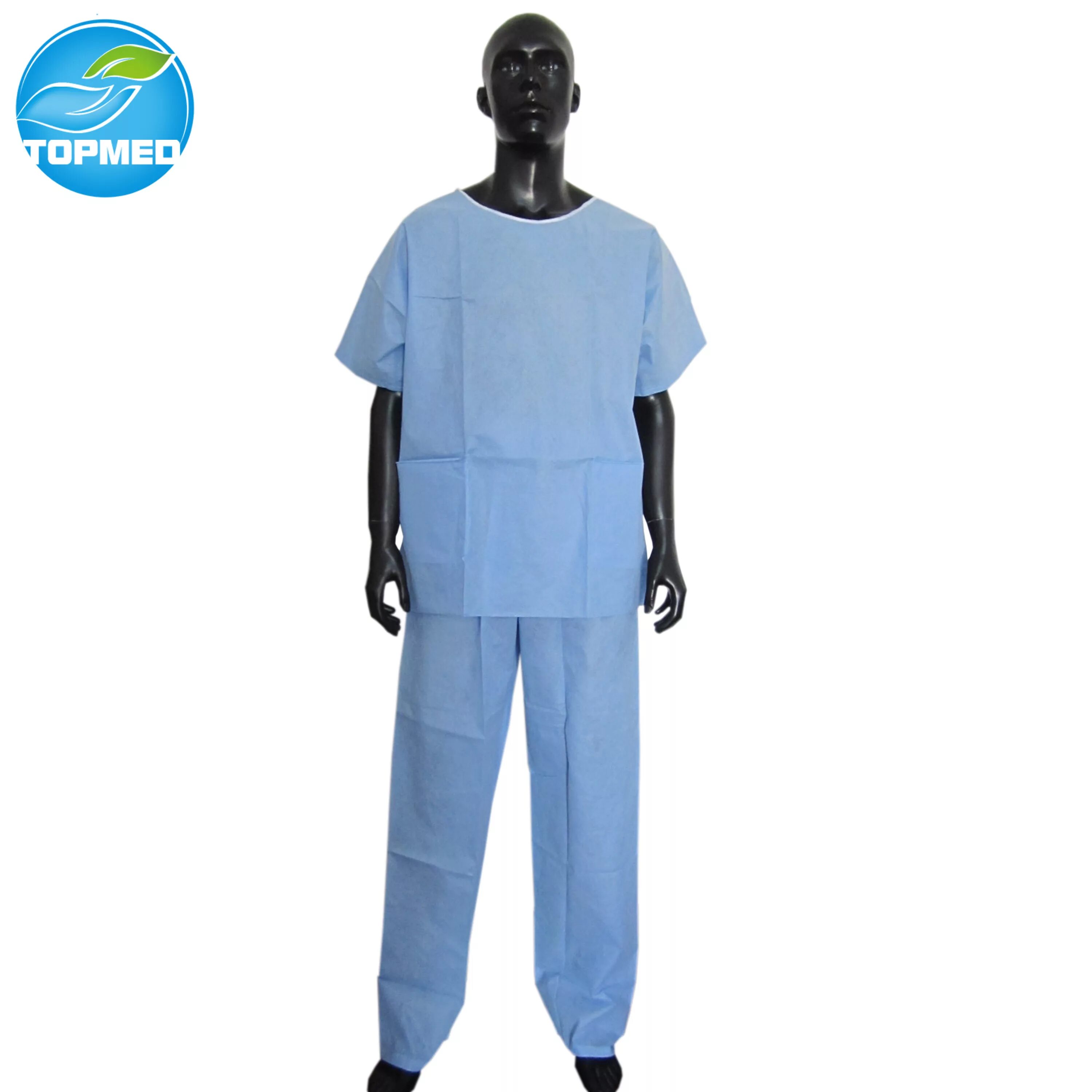 Одноразовый медицинский костюм. 116.0 Костюм унисекс медицинский. Хирургическая одежда для пациентов. Одноразовая одежда медицинская для пациентов.