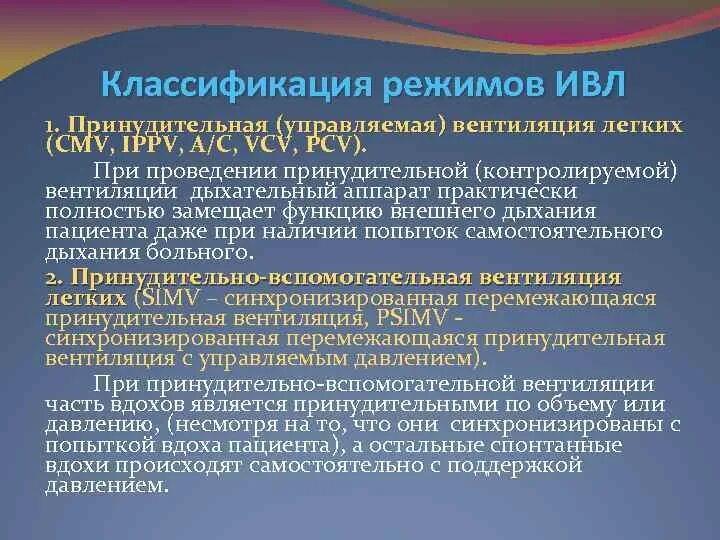 Режимы вентиляции ИВЛ классификация. Режимы искусственной вентиляции легких. Режимы вентиляции ИВЛ. Принудительные режимы ИВЛ. Вентиляционные режимы