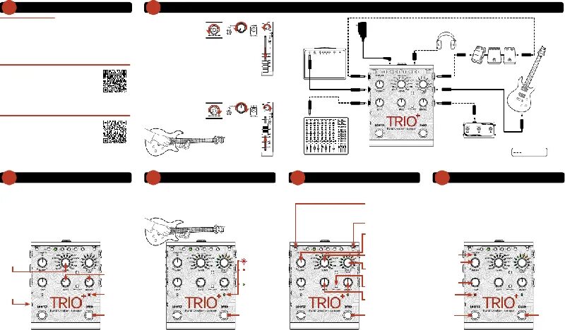 Digitech Trio Plus. Digitech Trio Plus в педалборде. Схема соединения Digitech Trio+. Digitech Band Trio creator схема подключения.