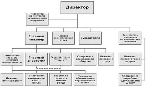Структура управления управляющей организации