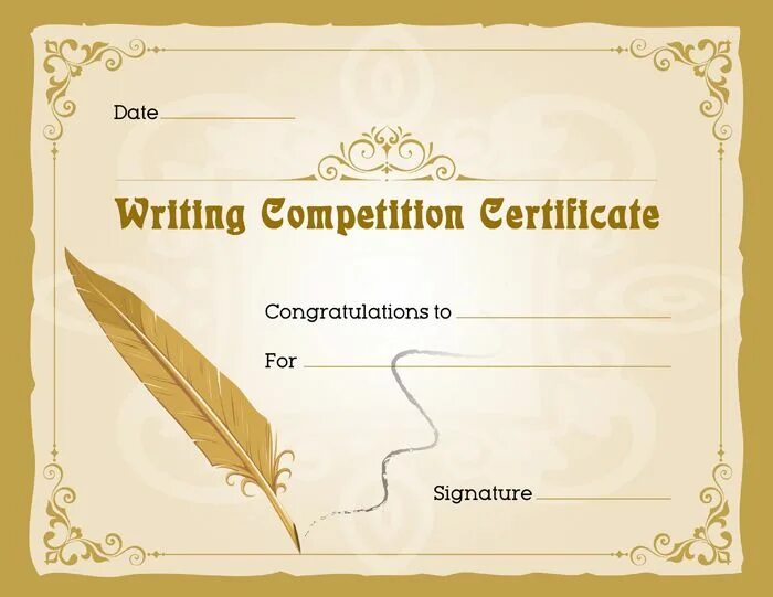 Certificate of achievement шаблон. Сертификат по литературе шаблон. Шаблон сертификатов Писатели. Writing Competition.