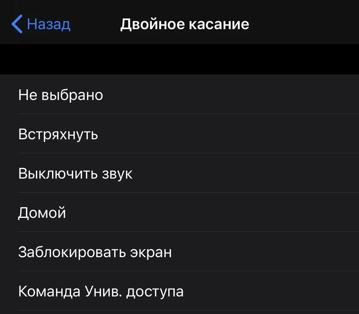 Команда для выключения голосом айфон. Скриншот экрана двумя касаниями по задней панели. Как настроить касание экрана