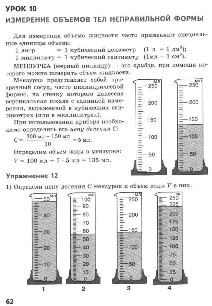 Определите цену деления шкалы измерительного цилиндра. Цилиндр для измерения плотности. Объем тела неправильной формы прибор для измерения. Измерение объема мензуркой. Измерение объема тела с помощью измерительного цилиндра.