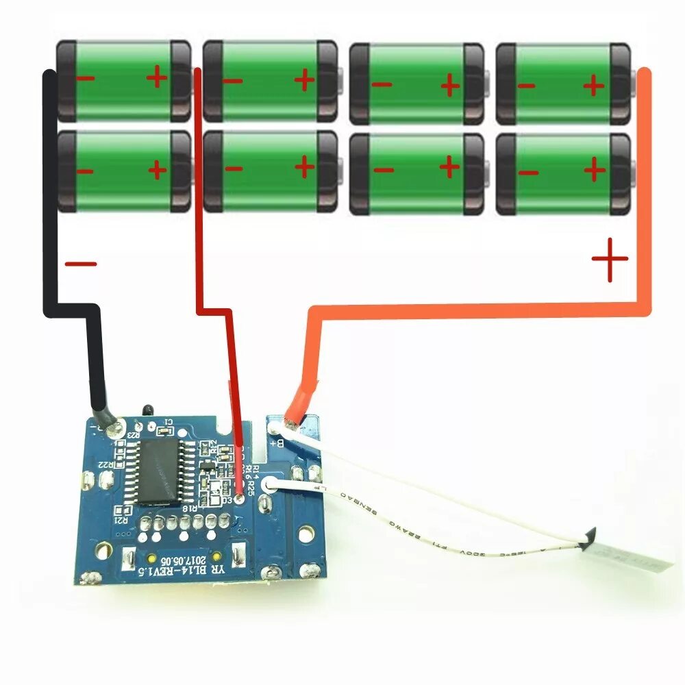 Сборка литий ионных аккумуляторов. Литиевые аккумуляторы 14.4 Макита плата BMS. Плата БМС для шуруповерта bl108. Аккумулятор Makita bl1830 shema. Аккумулятор 14.4v li-ion.