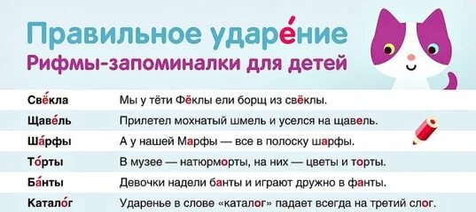 Запоминаем правильное ударение