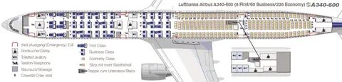 Airbus a340 600 схема салона