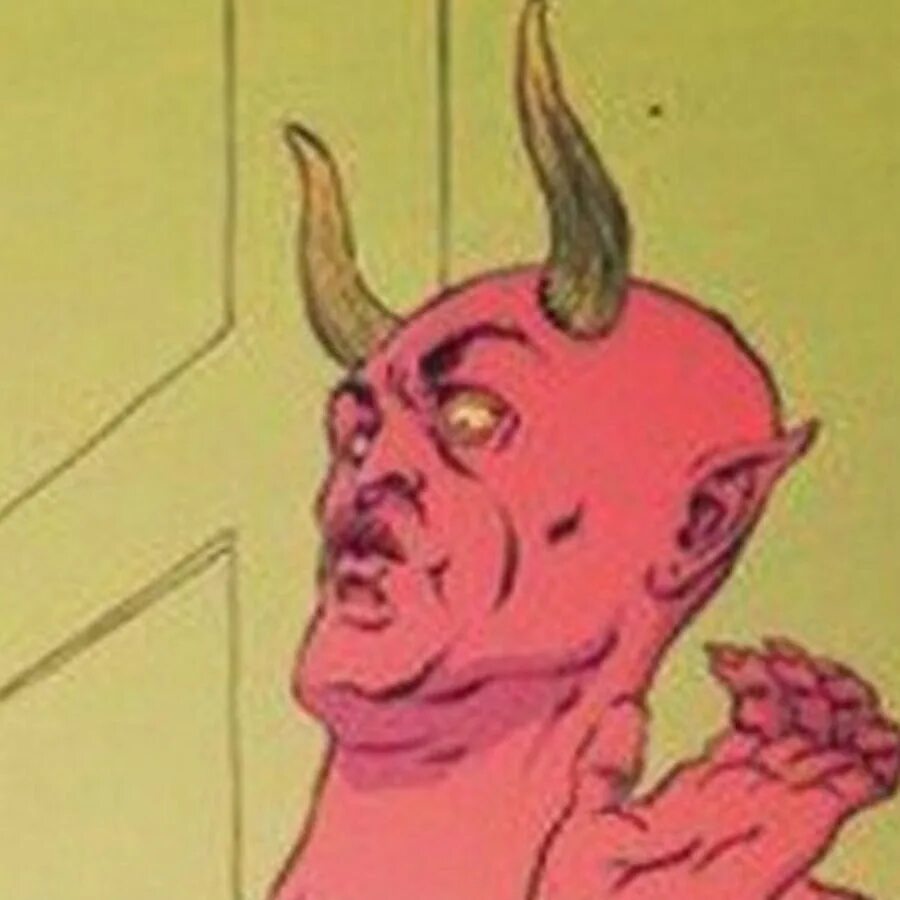 удивленный черт