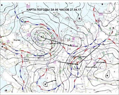 Карта погоды температуры давления