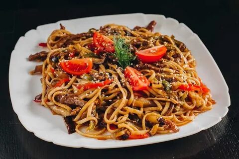 Паста терияки с овощами