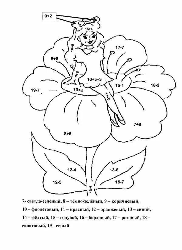 Математические раскраски в пределах 20 распечатать. Математическая раскраска. Раскраска с примерами. Математические раскраски для девочек. Раскраска с решением примеров.