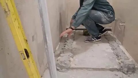 Стяжка на плитку в ванной