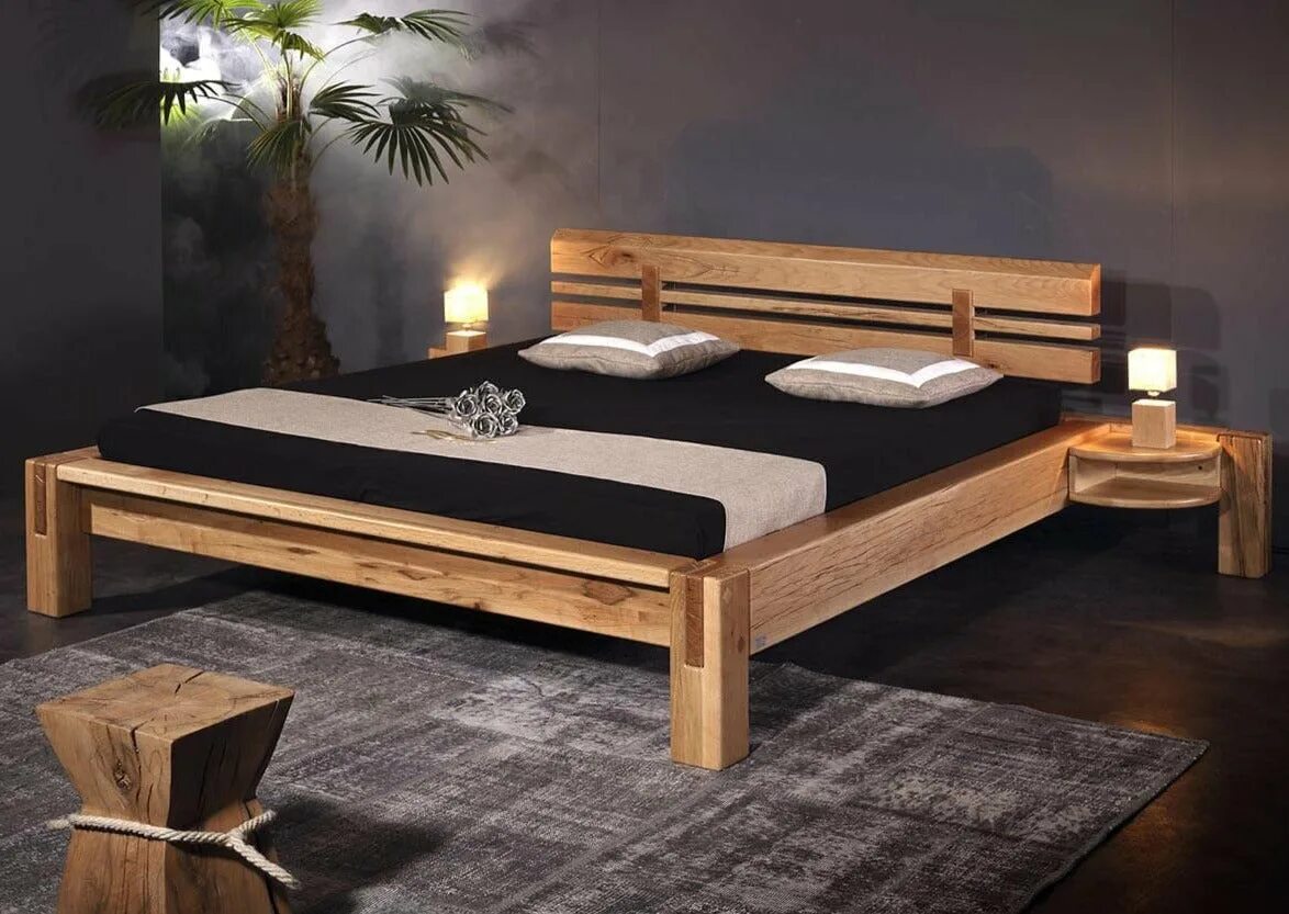Двуспальная кровать дома дом. Кровать из дерева. Стильные деревянные кровати. Красивые деревянные кровати. Необычные деревянные кровати.