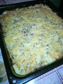 Мясная запеканка с картошкой и сыром