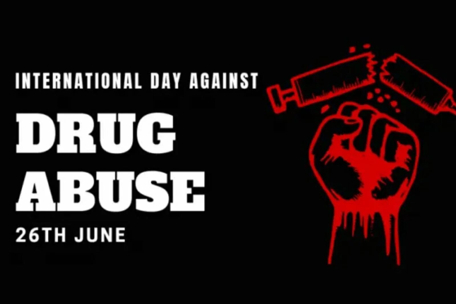 Against the day. International Day against drug abuse and illicit trafficking. International Day against drug abuse. Against drugs.