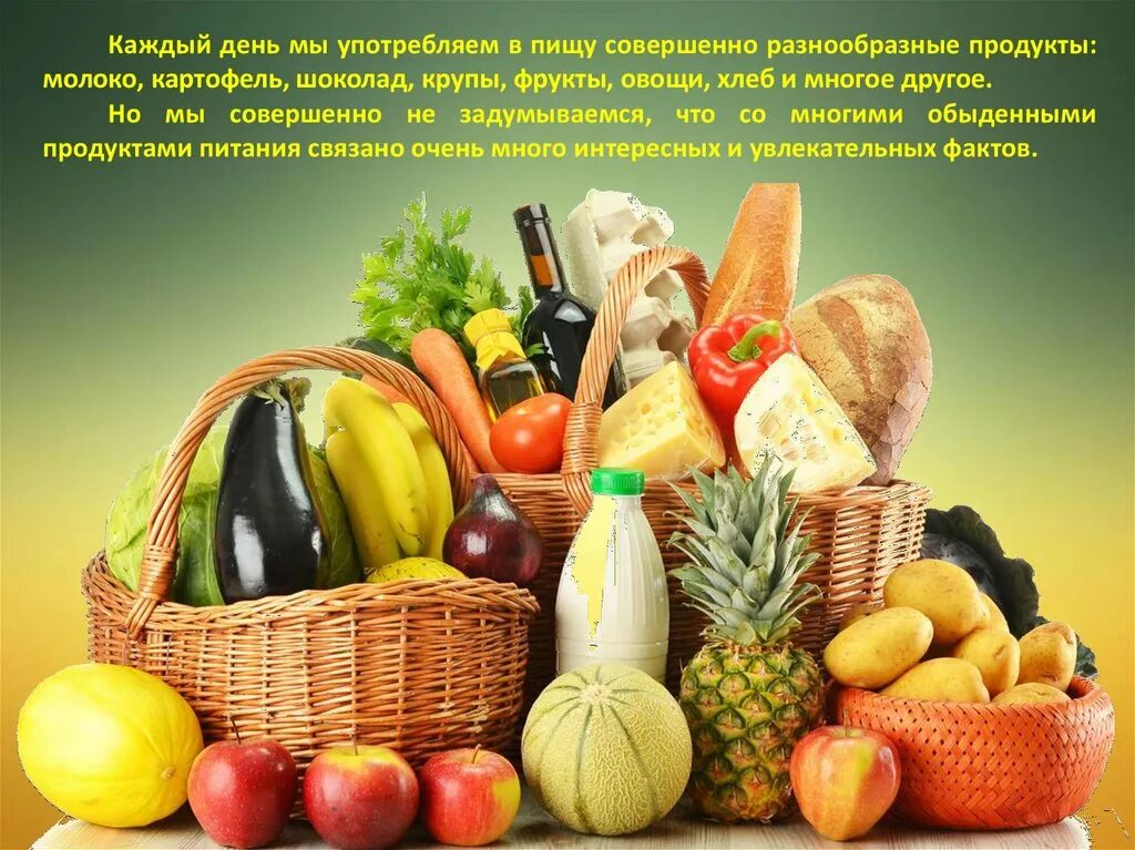 презентация про продукты