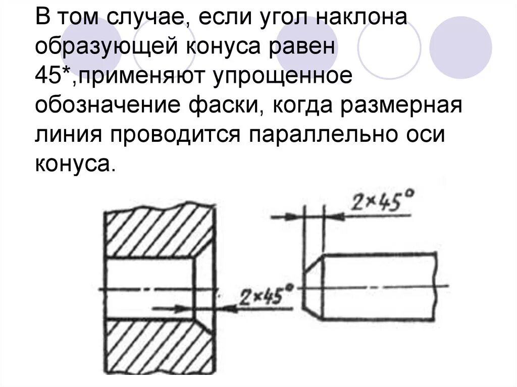 Как показать угол на чертеже. Коническая фаска. Коническая фаска. Обозначение 2 фаски на чертеже. Коническая фаска.