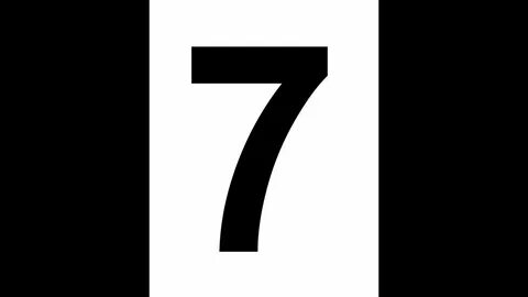 Цифра 7 черно белая