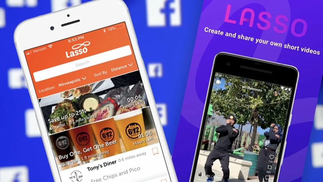 Video sharing. Lasso приложение. Lasso Facebook. Лассо приложение.