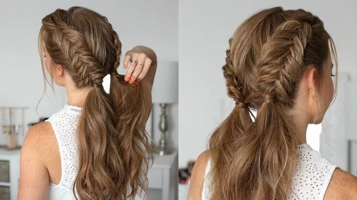 Back to school hairstyles - The braided bubble ponytail tutorial - Hair Romance 