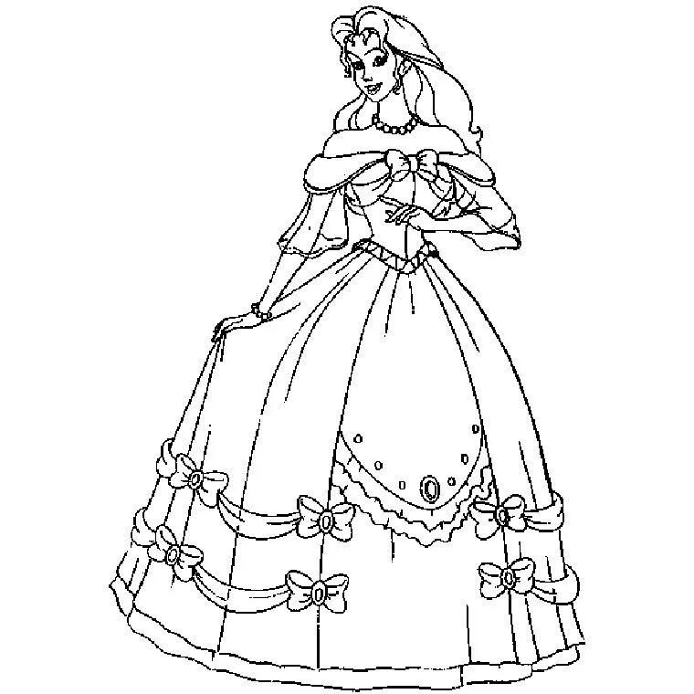 Раскраска платье принцессы. Принцесса Сисси раскраска. Раскраска платье. Раскраска девочка в платье.
